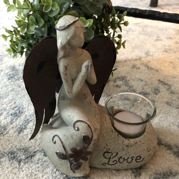 Hope/Love Praying Angel Candle Holders - Picture 2 of 8